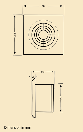MewTech 150mm Wall Mounted Fan MFY150 - MEW Lighting