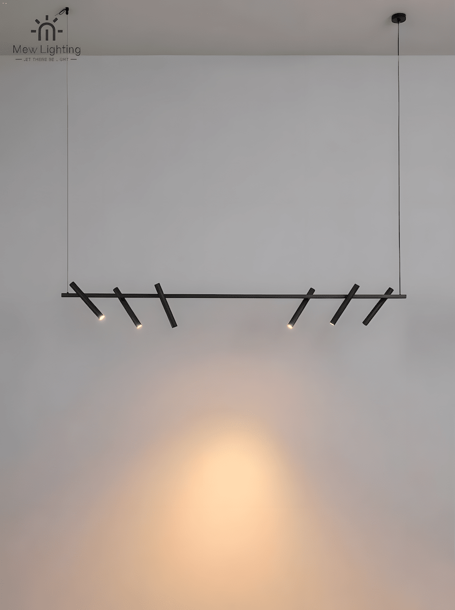 PD132 Minimalist Black Linear Pendant light - MEW Lighting