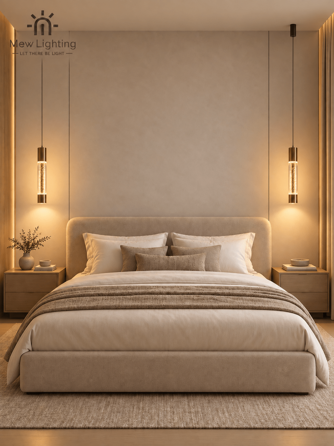 PD146 Textured Crystal Cylinder Pendant Light - MEW Lighting