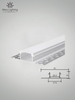 3 Meter Plaster - In Recessed Aluminum Channel with Milky PC Cover 21mmx13.5mm - MEW Lighting