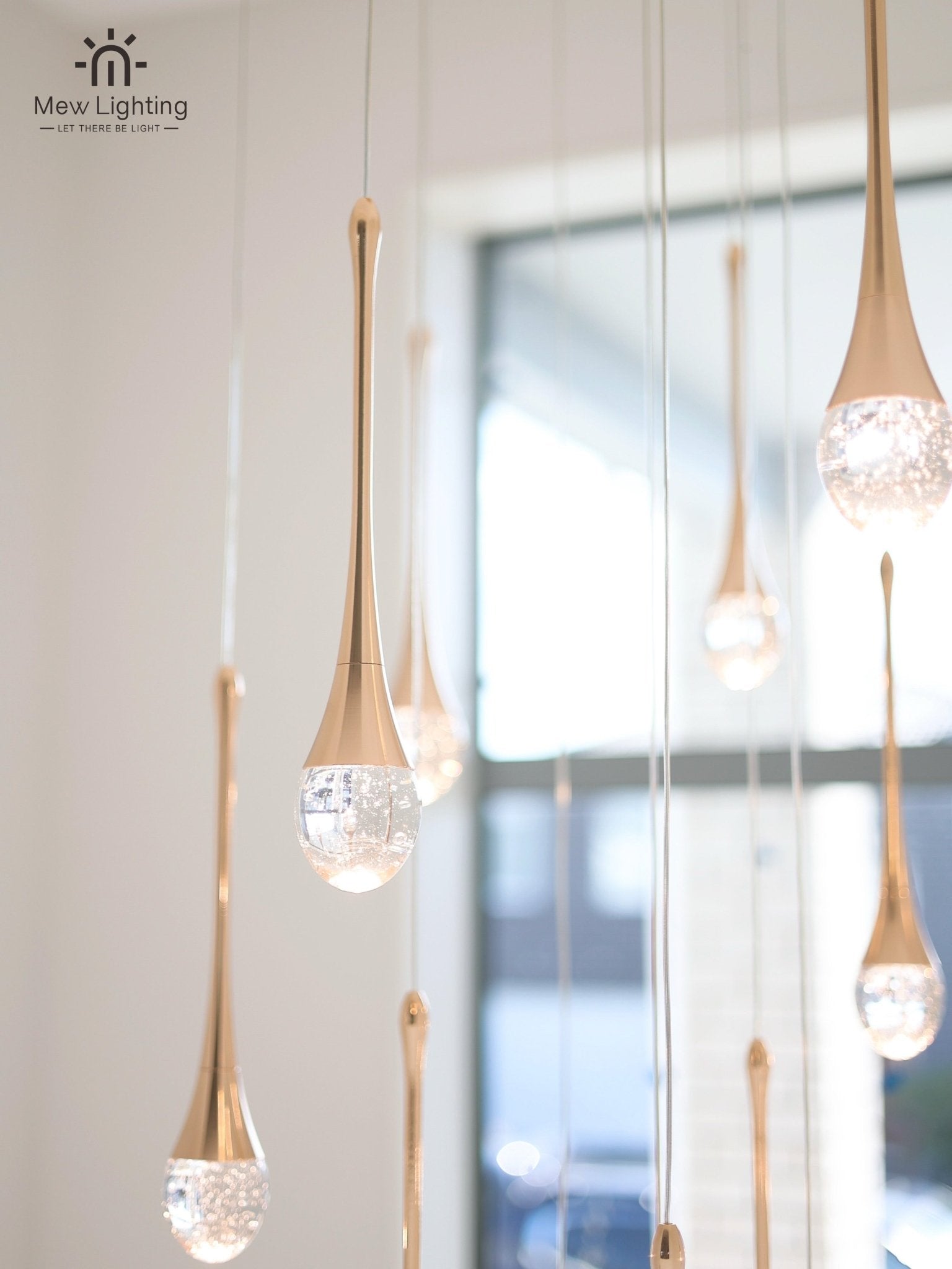CL125 Golden Serenity Teardrop design Chandelier - MEW Lighting