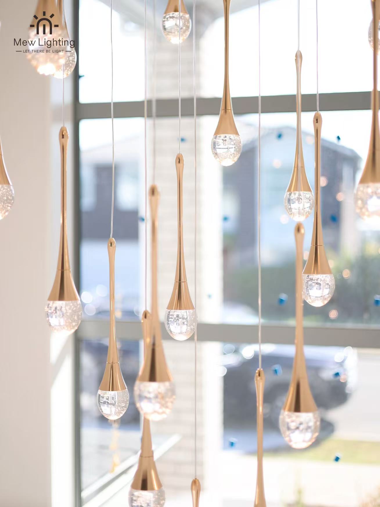 CL125 Golden Serenity Teardrop design Chandelier - MEW Lighting