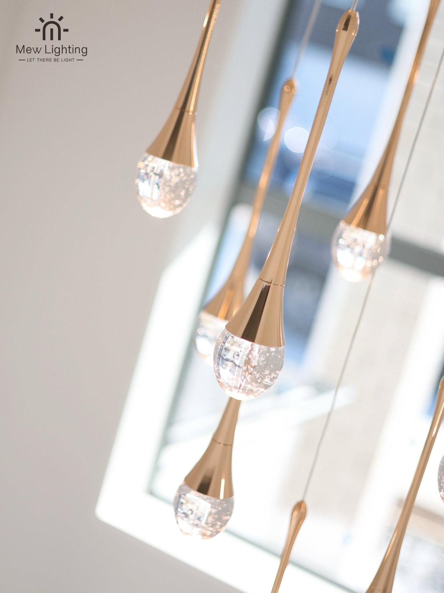 CL125 Golden Serenity Teardrop design Chandelier - MEW Lighting