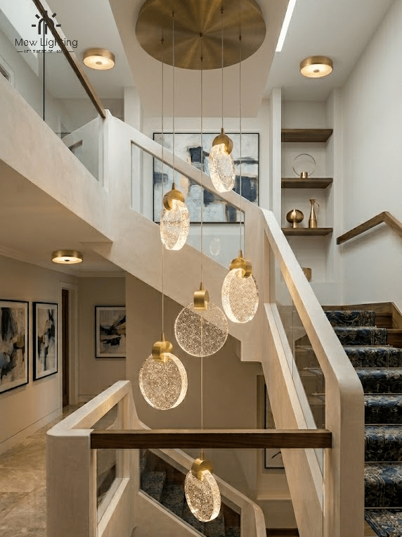 CL127 Modern Cascading Bubble Golden Chandelier - MEW Lighting