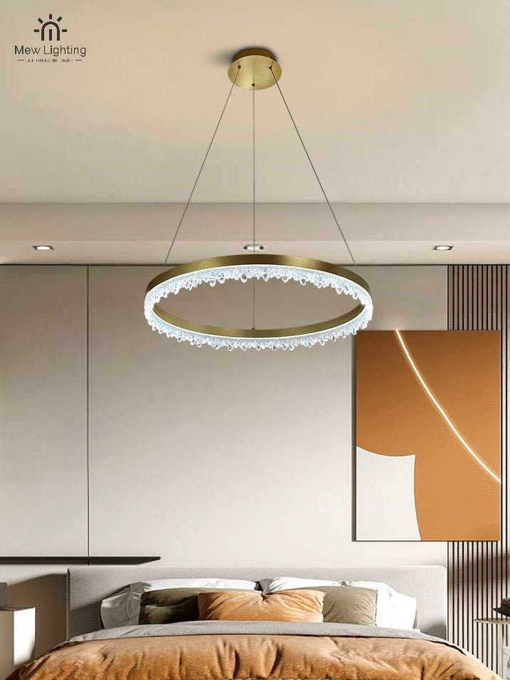 CL138 Brushed Gold Modern Linear Pendant - MEW Lighting