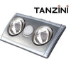 Tanzini BATHROOM HEAT-LIGHT_FAN 3 IN 1 (2 LAMPS)WITH SILVER FRONT COVER HLF-2ST - MEW Lighting