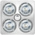 Tanzini BATHROOM HEAT-LIGHT_FAN 3 IN 1 (4 LAMPS)WITH SILVER FRONT COVER HLF-4ST - MEW Lighting